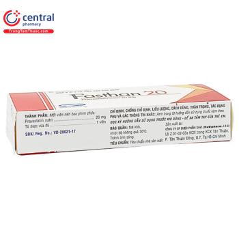 [CHÍNH HÃNG] Thuốc Fasthan 20 - giúp hạ Cholesterol máu