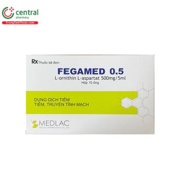 Thuốc Fegamed 0,5 Medlac điều trị tăng Amoniac máu trong bệnh não gan