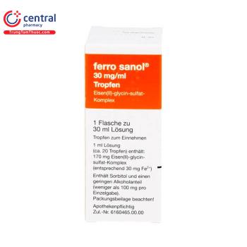 [CHÍNH HÃNG] Ferro Sanol 30mg Tropfen - Sắt hữu cơ nhỏ giọt cho bé