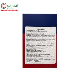 Ferromax-F hạn chế nguy cơ thiếu máu do tình trạng thiếu sắt