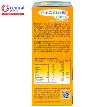 [CHÍNH HÃNG] Fitobimbi Ferro C - Bổ sung sắt, kẽm và vitamin C