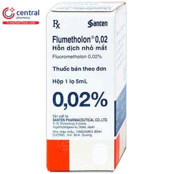 Thuốc nhỏ mắt Flumetholon 0,02% 5ml Santen trị viêm bờ mi