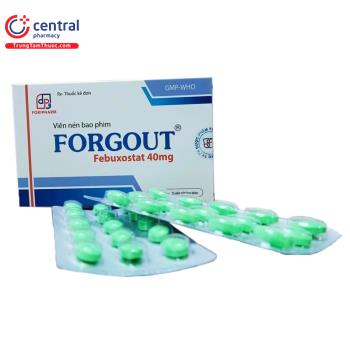 [CHÍNH HÃNG] Thuốc Forgout 40mg điều trị tăng acid uric máu