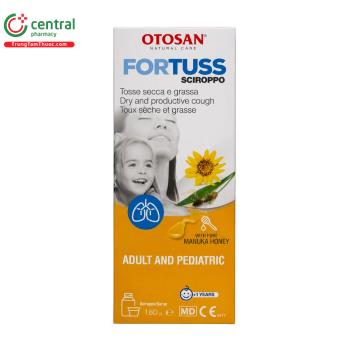 Fortuss Otosan Cough Syrup làm dịu cơn ho hiệu quả và bảo vệ niêm mạc