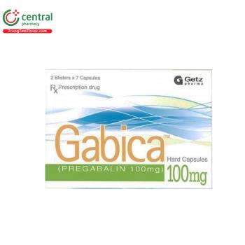 Thuốc Gabica 100mg - Kiểm soát các cơn đau thần kinh ngoại biên
