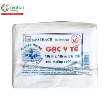 Gạc Y Tế Bảo Thạch 10cm x 10cm x 6 lớp (100 miếng) 