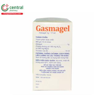 Thuốc Gasmagel 1000mg/5ml điều trị triệu chứng viêm loét dạ dày, tá tràng