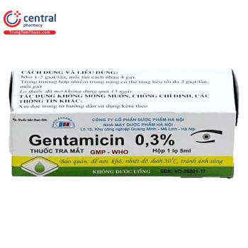 Gentamicin 0.3% Hanoi Pharma JSC