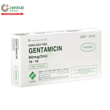 Gentamicin 80mg/2ml Vidipha