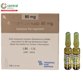 Gentamicin Kabi 80 mg/2ml