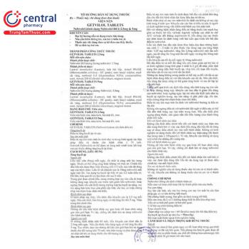 [CHÍNH HÃNG] Thuốc Getvilol Tablets 2.5mg - Điều trị tăng huyết áp