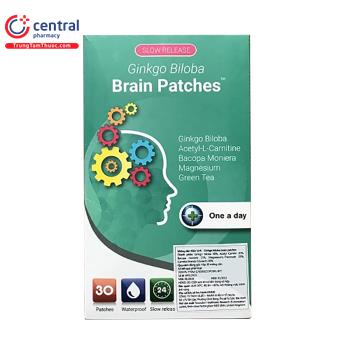 [CHÍNH HÃNG] Miếng dán Ginkgo Biloba Brain Patches trị thiếu máu não