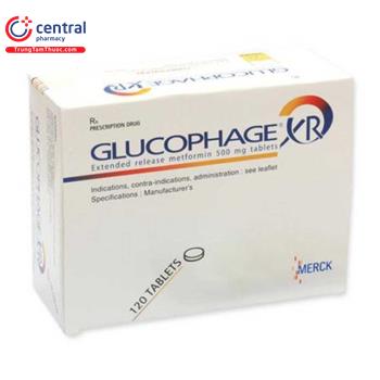 Glucophage XR 500mg (hộp 120v)