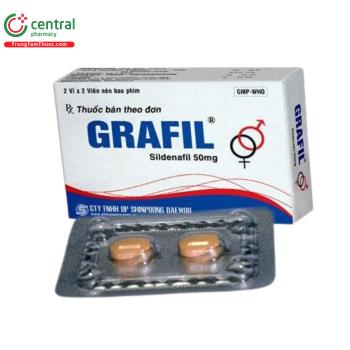 Thuốc Grafil 50mg điều trị tình trạng rối loạn cương dương ở nam giới