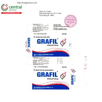 Thuốc Grafil 50mg điều trị tình trạng rối loạn cương dương ở nam giới