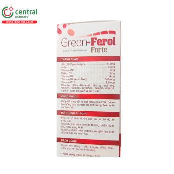 Green - Ferol Forte - Hỗ trợ giảm tình trạng thiếu máu do thiếu sắt