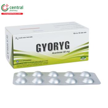 Thuốc Gyoryg 50mg Davipharm (Acarbose) điều trị đái tháo đường type 2