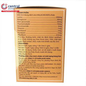 Thuốc Halucan Kids (gói) giúp tăng cường miễn dịch cho bé yêu