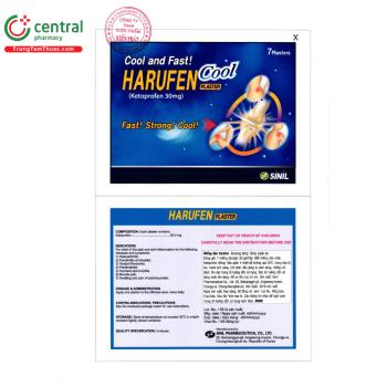 Thu c Harufen Cool Plaster 30mg Gi m au Ch ng Vi m Do Vi m X ng Kh p