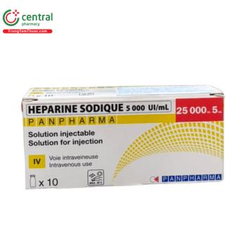 Heparine Sodique 5000UI/ml Panpharma