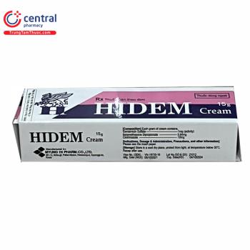 Thuốc trị viêm da Hidem Cream 15g: Chỉ định, Liều dùng và Cách dùng