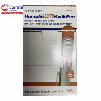Bút tiêm Humulin 30/70 Kwikpen điều trị bệnh đái tháo đường