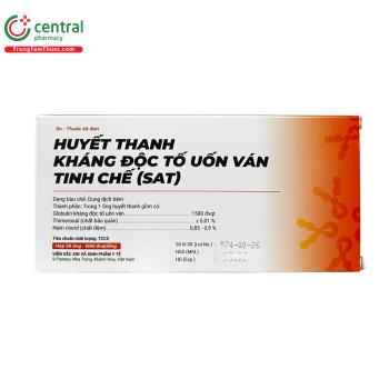 Huyết thanh kháng độc tố uốn ván tinh chế SAT 1500UI 