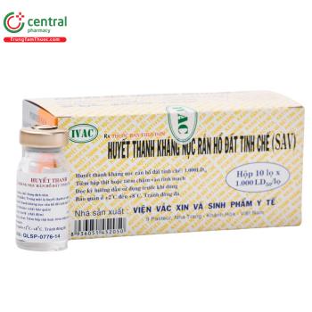 Huyết thanh kháng nọc rắn hổ đất tinh chế