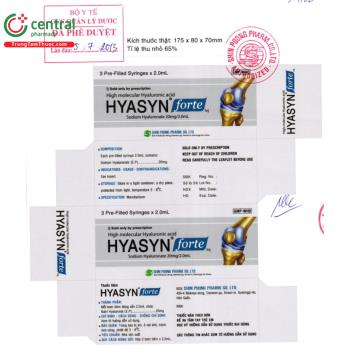Thuốc Hyasyn Forte chỉ định tiêm vào nội khớp điều trị viêm khớp gối