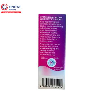Hydrelo Dual Action 10ml - Tác động kép bảo vệ đôi mắt ẩm và dễ chịu