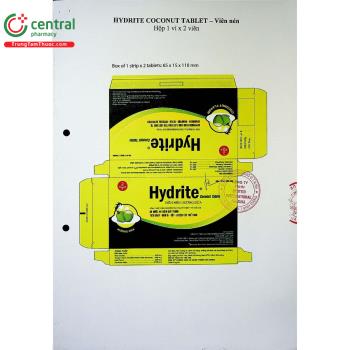 Thuốc Hydrite Coconut Tablet bù nước, điện giải trong tình trạng mất nước