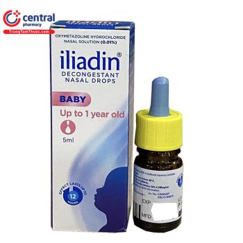 Thuốc nhỏ mũi Iliadin Baby - Thuốc điều trị chứng ngạt mũi sổ mũi