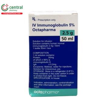 IV Immunoglobulin 5% Octapharma 2.5g/50ml