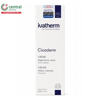 Kem Ivatherm Cicaderm Cream 40mL phục hồi da và hỗ trợ làm mờ sẹo