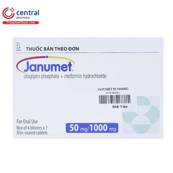 Janumet 50mg/1000mg (Hộp 28 viên)