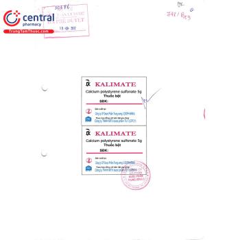 Thuốc Kalimate: điều trị tăng kali, giải độc hiệu quả