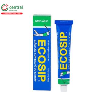 Thuốc bôi giảm đau Ecosip hỗ trợ làm dịu các cơn đau liên quan đến cơ, khớp
