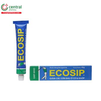 Thuốc bôi giảm đau Ecosip hỗ trợ làm dịu các cơn đau liên quan đến cơ, khớp