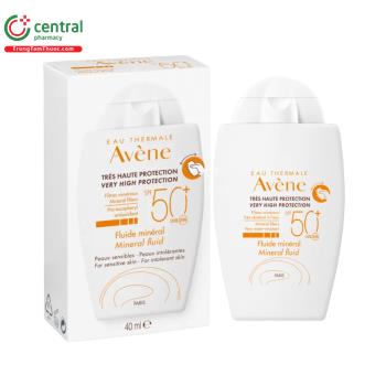 Kem chống nắng Avène Very High Protection Mineral Fluid SPF50+