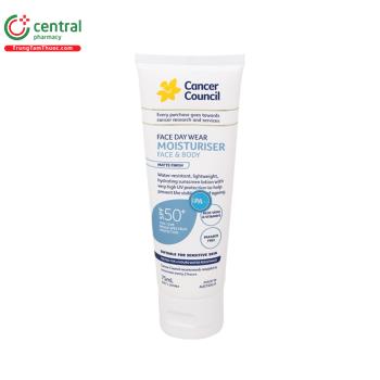 Kem chống nắng Cancer Council Moisturiser SPF50+ màu xanh 75ml