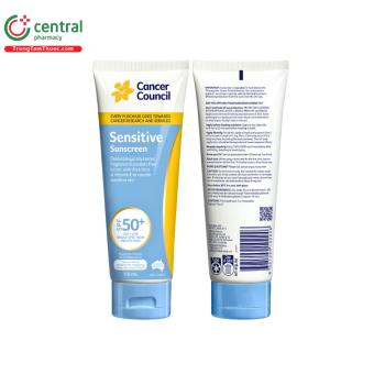 Kem chống nắng Cancer Council Sensitive sunscreen SPF50+