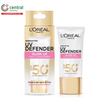 Kem chống nắng L'Oréal UV Defender Glow Up Daily Sunscreen SPF50+ PA ++++ 50ml