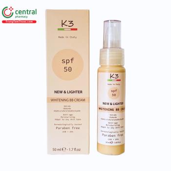 Kem chống nắng trang điểm K3 Whitening BB Cream SPF50 50ml