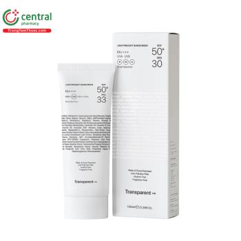 Kem chống nắng Transparent Lab Lightweight Sunscreen SPF50+ 50ml