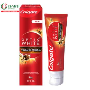 Kem đánh răng Colgate Optic White Volcanic Mineral 100g