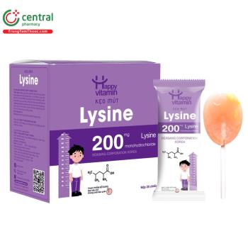 Kẹo mút Happy Vitamin Lysine 200mg