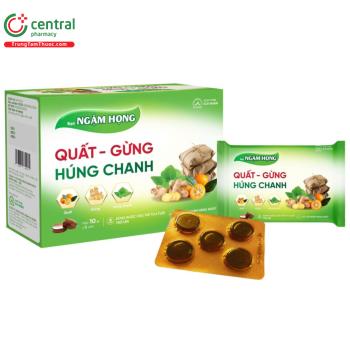 Kẹo ngậm họng Quất - Gừng Húng chanh