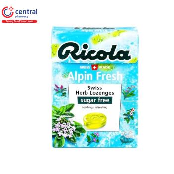 Kẹo thảo mộc không đường hương bạc hà Ricola Alpin Fresh (40g)