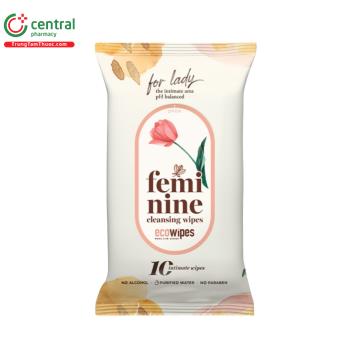 Khăn ướt vệ sinh vùng kín Feminine Cleansing Wipes Ecowipes