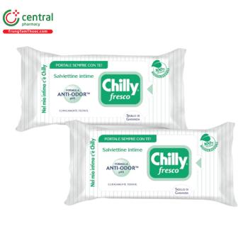 Khăn ướt vệ sinh vùng kín phụ nữ Chilly Fresco Salviettine Intime Anti-Odor